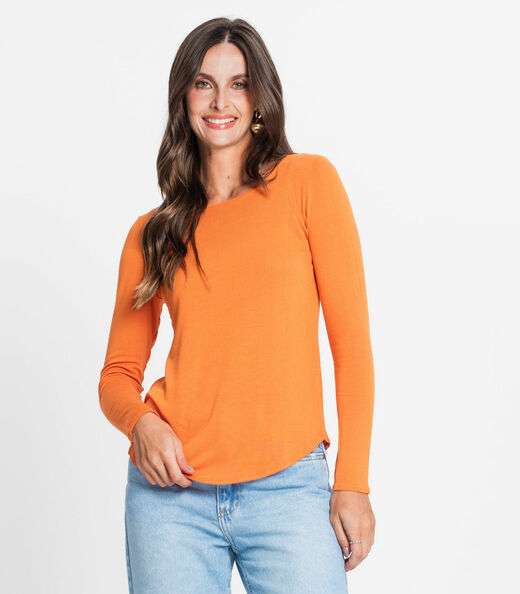 Image_Blusa Feminina Manga Longa Rovitex Laranja