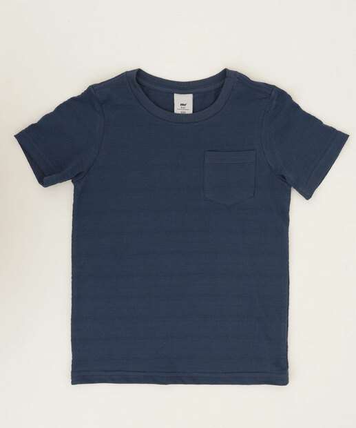 Image_Camiseta Infantil Textura Bolso MR Tam 4 a 10