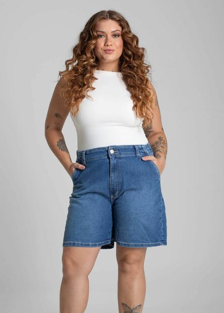 Bermuda Jeans Sawary Plus Size - 281367