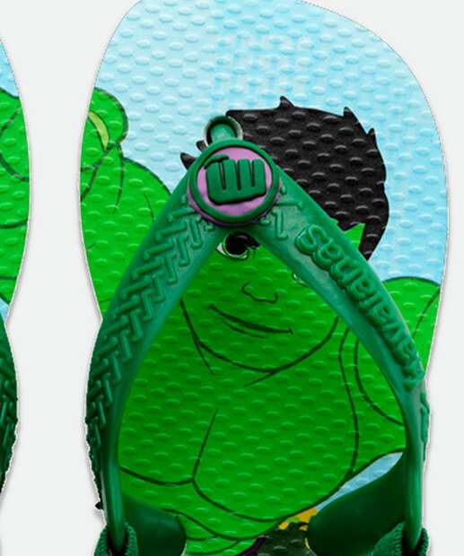 Chinelo Havaianas Bebê Hulk Marvel 