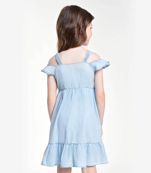 Vestido Jeans Juvenil Trick Nick Azul