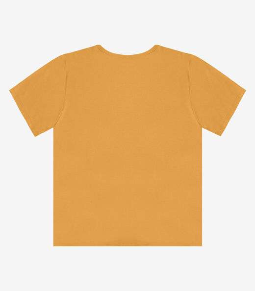 Blusa Feminina Manga Curta Infinita Cor Amarelo