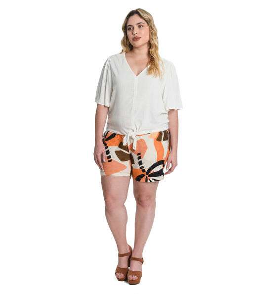 Blusa Feminina Plus Size Secret Glam Bege