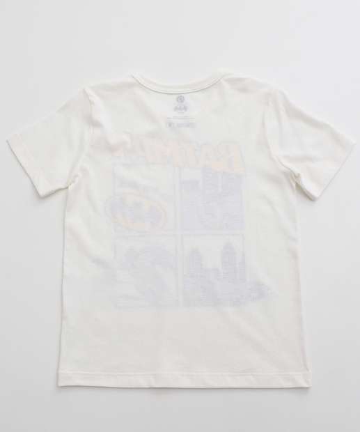 Conjunto Infantil Batman Liga Da Justiça Tam 4 a 10 Off White