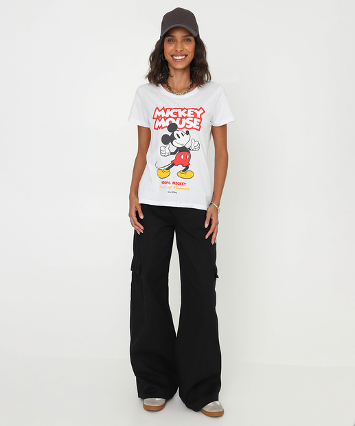 Image_Calça Feminina Sarja Wide Leg Cargo Marisa Preto