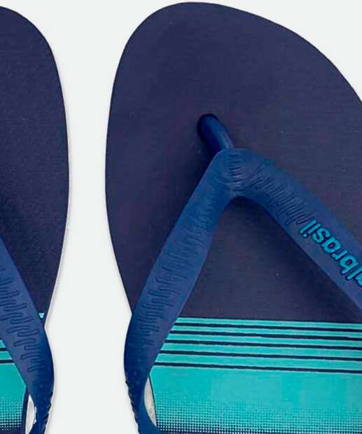 Chinelo Masculino Estampa Listras Tropical Brasil