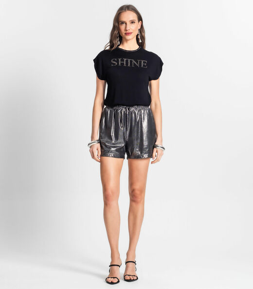 Blusa Feminina Em Visco Tricot Endless Preto