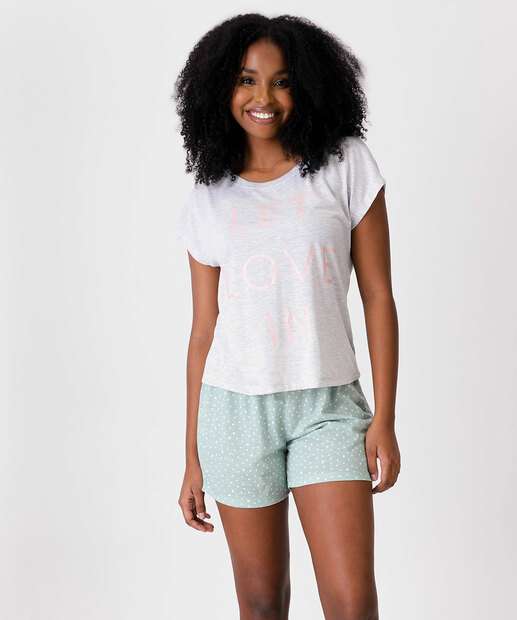 Image_Pijama Feminino Estampado Manga Curta Marisa