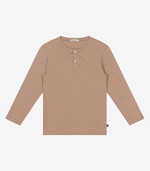 Camiseta Infantil Manga Longa Trick Nick Marrom