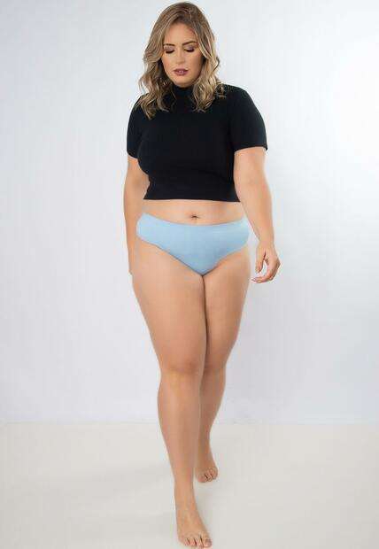 Kit 3 Calcinhas Pérola Plus Size Microfibra Concept Lingerie Multicolorido