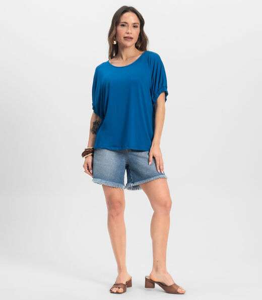 Blusa Viscose Infinita Cor Azul