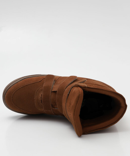 Tênis Feminino Cano Alto Via Uno Caramelo