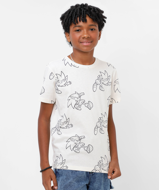 Image_Camiseta Juvenil Sonic Tam 10 a 16 Off White