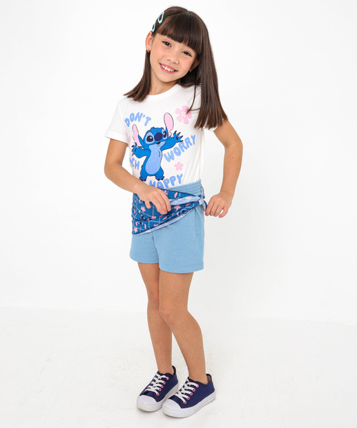 Image_Conjunto Infantil Lenço Stitch Disney Tam 4 a 10 Off White