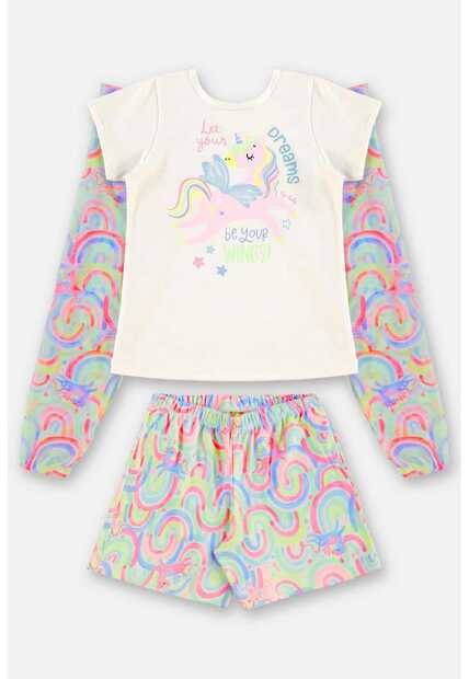 Pijama Infantil em Suedine com Asas Up Baby