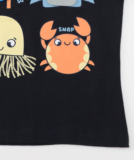 Camiseta Infantil Estampa Animais Interativos Marisa Tam 1 a 3 Azul