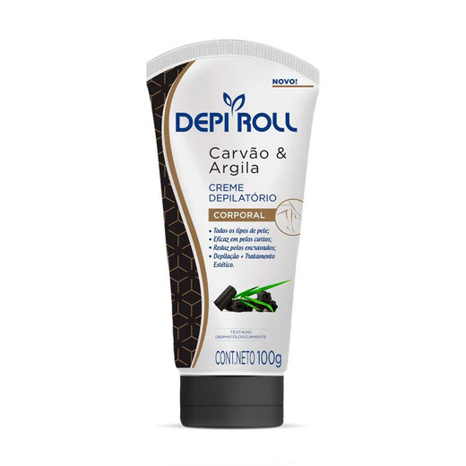 Image_Creme Depilatório Corporal Depi Roll Carvão e Argila 100g