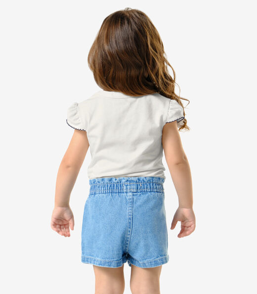 Shorts Jeans Infantil Menina Trick Nick Azul