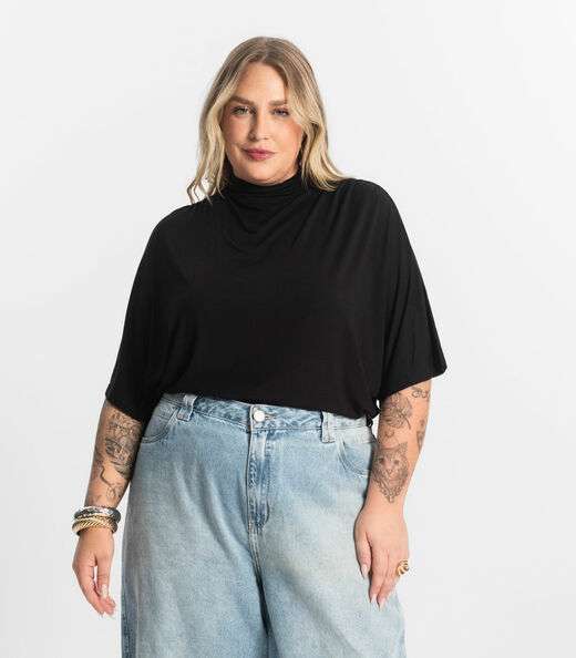 Image_Blusa Feminina Manga Curta Secret Glam Preto