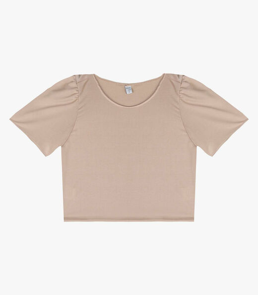 Blusa Feminina Em Malha Langui Infinita Cor Marrom