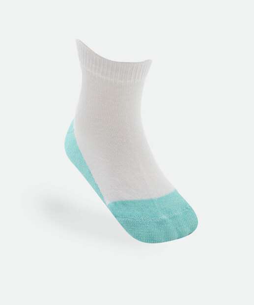 Kit 5 Meias Infantil Soquete Marisa Branco