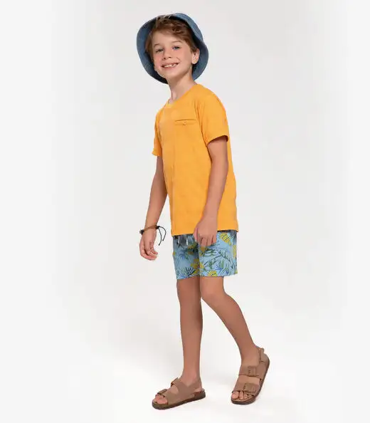 Camiseta Infantil Masculina Trick Nick Amarelo