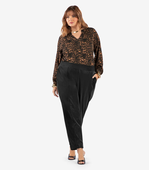 Image_Calça Feminina Courino Plus Size Secret Glam Preto