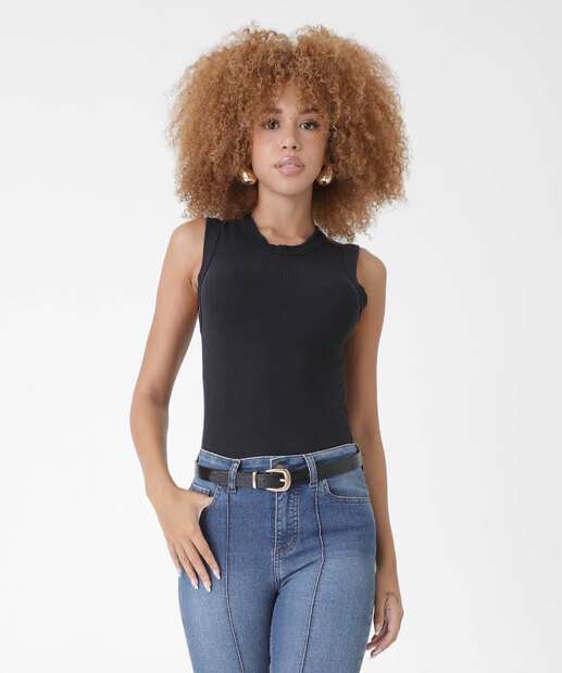 Blusa Regata Feminina Canelada Marisa