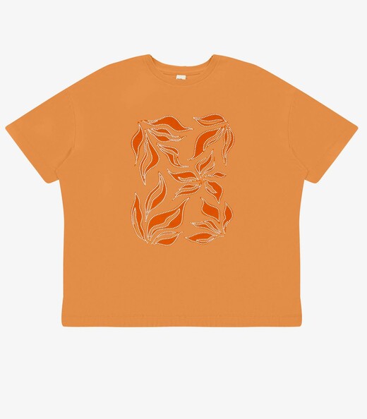 Blusa Feminina Visco Creponada Com Estampa Rovitex Marrom
