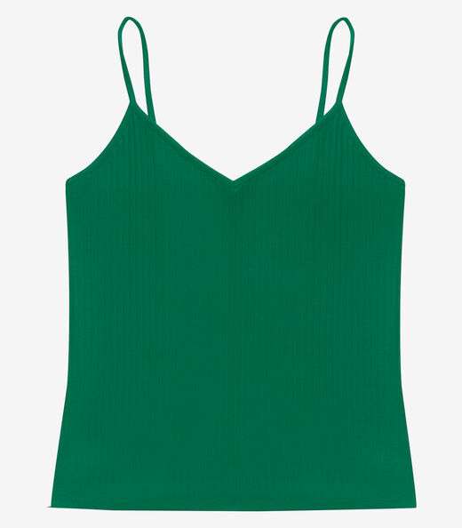 Image_Blusa De Alça Feminina Ribana Canelada Rovitex Verde