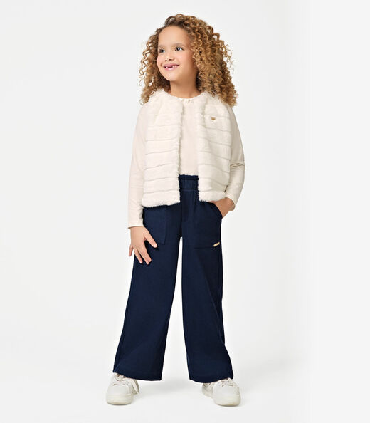 Image_Calça Wide Leg Feminina Infantil Trick Nick Azul