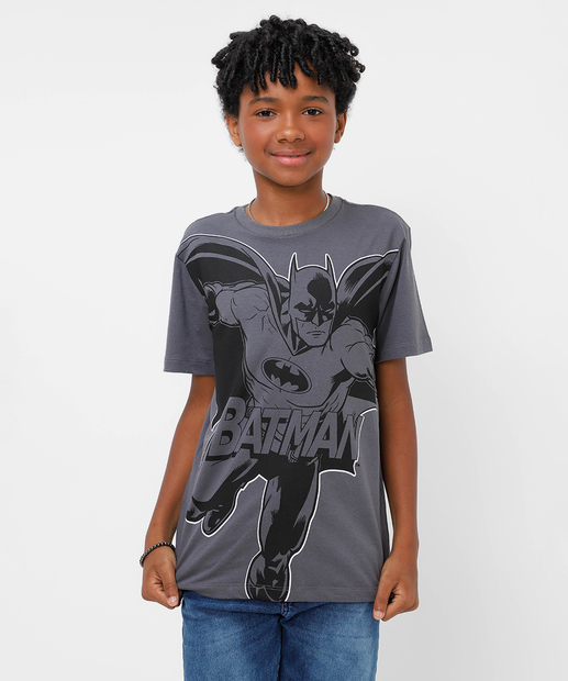 Image_Camiseta Juvenil Batman Warner Bros Tam 10 a 16 Cinza