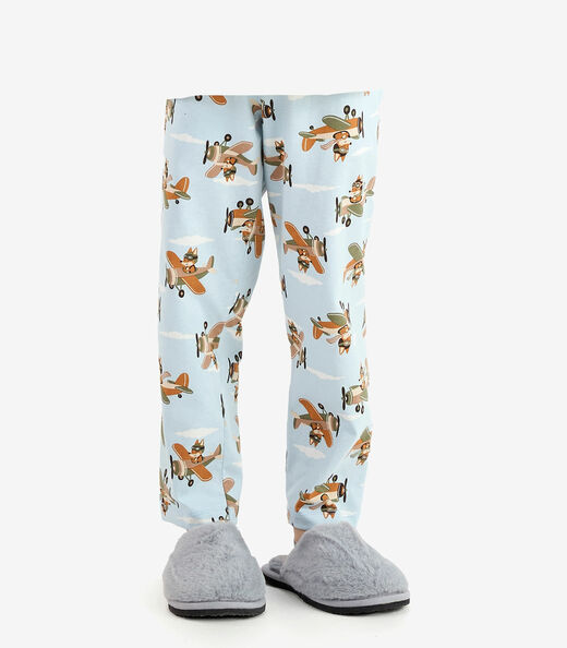 Pijama em Meia Malha Rovi Kids Bege