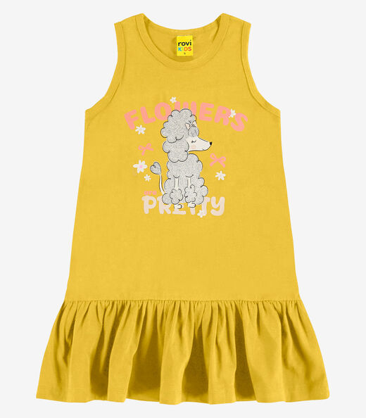 Image_Vestido em Meia Malha Rovi Kids Amarelo