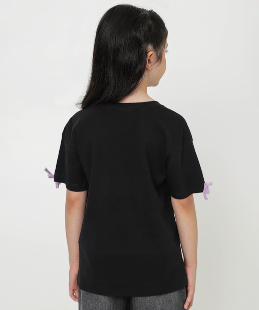 Blusa Infantil Hello Kitty Sanrio Tam 4 a 10 Preto