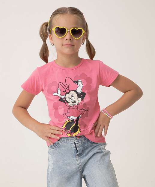 Image_Camiseta Infantil Estampa Minnie Tam 4 a 10 Rosa