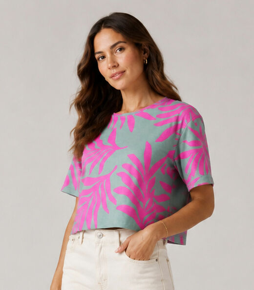 Image_Blusa Feminina Estampada Infinita Cor Verde