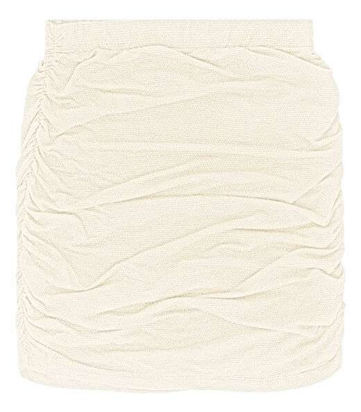 Saia Curta Com Franzidos Endless Bege
