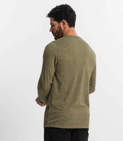 Camiseta Masculina Manga Longa Diametro Verde