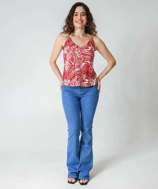 Blusa Feminina Estampada Marisa Vermelho