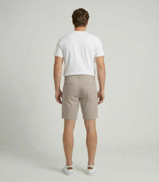 Bermuda Masculina Em Sarja Com Bolsos Sea Surf Bege
