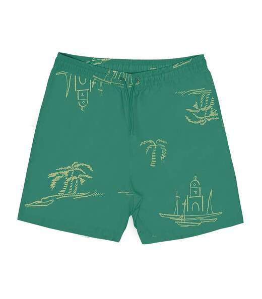 Bermuda Masculina Microfibra Estampada Rovitex Verde
