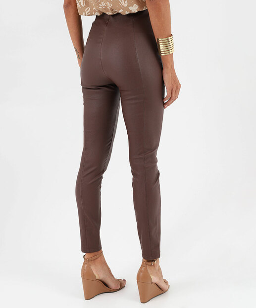Calça Feminina Legging Bengaline Marisa Marrom