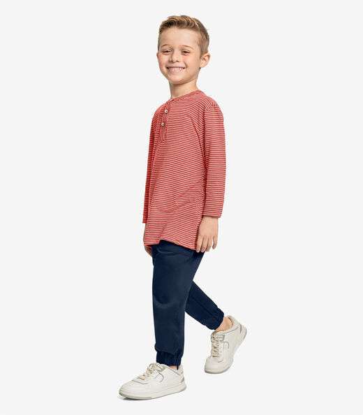 Camiseta Infantil Masculino Manga Longa Trick Nick Laranja