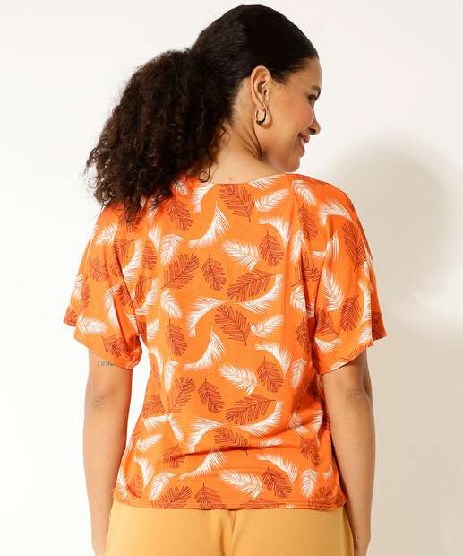Blusa Feminina Estampada Manga Curta Marisa