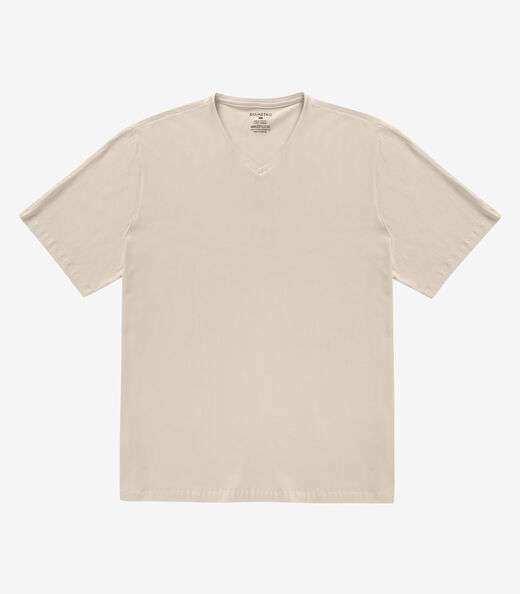 Camiseta Plus Size Masculina Diametro Bege