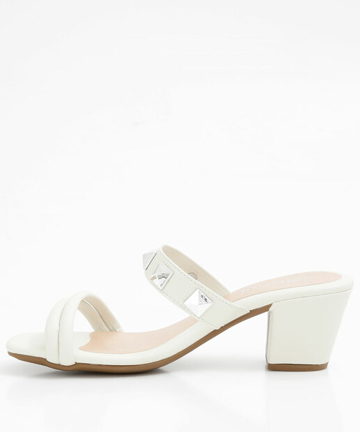 Tamanco Feminino Tachas Salto Grosso  