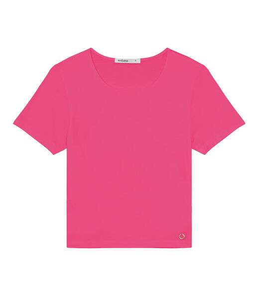 Blusa De Viscotorcion Básica Feminina Endless Rosa