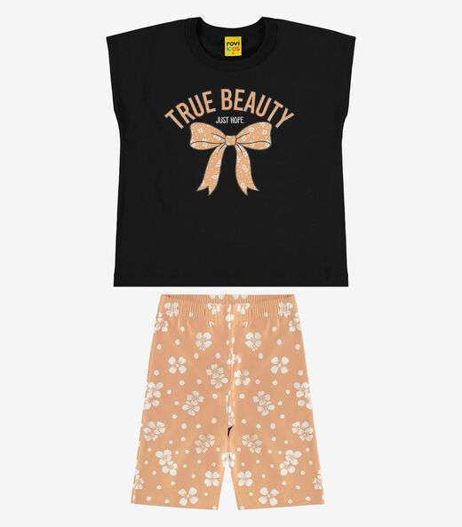 Image_Conjunto Infantil Blusa Com Shorts Rovi Kids Preto