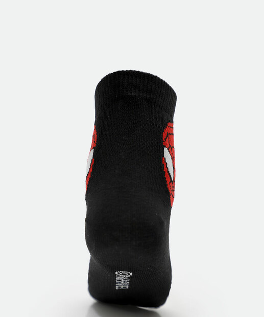 Kit 2 Meias Infantil Estampa Homem Aranha Preto